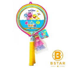 Baby Shark 陪我玩羽毛球 兒童羽毛球拍組合, 1個, 1