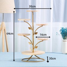 托盤點心架面包架實木多層蛋糕甜品臺展示架婚慶冷餐擺臺套裝婚禮, 6層架（注：偏大）, 1個