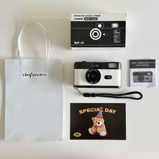 필름카메라입문 rf필름카메라, C. 패키지 2 필름 시트 36장, C. 기계식 블랙