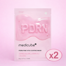 메디큐브 PDRN 핑크 비타 코팅 마스크, 2개, 1개입
