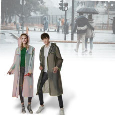 남자우의 코트형 남자 우비 여성 레인코트 패션 커플 비옷