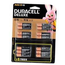 리모컨건전지 일반건전지 알카라인 듀라셀 AAA 마우스 건전지 14개, 본상품