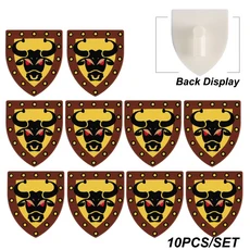 중세 군사 Wofl 방패 빌딩 블록 액세서리 갑옷 벽돌 장난감 어린이 선물, 36 트랜스 레드