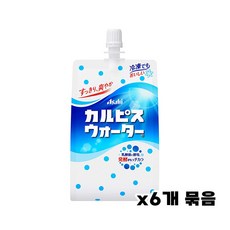 아사히 칼피스 워터 파우치 300g 6개묶음, 단품
