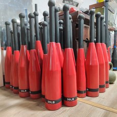 클럽벨 고무 아령 웨이트 인디언 바벨 크로스핏 코어운동 곤봉 검은 7kg 트레이닝 안티, 4. PU 고무 코팅 업그레이드(색상결함), 45lb 20kg, 1g, 1개