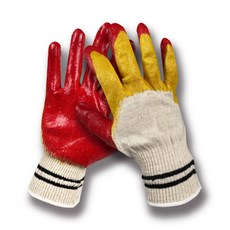 반코팅 작업장갑 이중황코팅 P-6, 혼합색상, 20세트