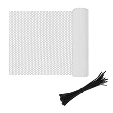 MMC 튼튼한 다용도 플라스틱 메쉬망 정원 울타리 안전망 공장 실내 베란다 마당 PVC 그물망 방충망 경량 케이블타이증정, 1세트, 화이트