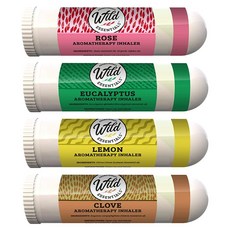 Wild Essentials 냄새 훈련 키트 비강 흡입기 미국산 순수 에센셜 오일 후각 치료 아로마 테라피 천연 성분 화이트.