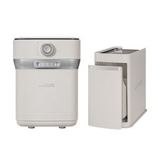 SmartCara 韓國廚餘怪獸 廚餘機 儲存櫃 米黃/霧白/組 PCS-400CA/PCS-400A 贈 堆肥催熟粉, 廚餘機(霧白)+儲存櫃
