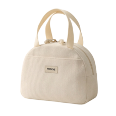 예그리나 코듀로이 피크닉 보온 보냉가방 도시락가방 런치백, 크림화이트