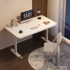 陞降桌 臺式學生學習書桌 寫字辦公桌 現代簡約 簡易電腦桌 兒童手搖升降學習桌, 固定高度[拒絕搖晃],超強穩固材質[單桌面]80*60