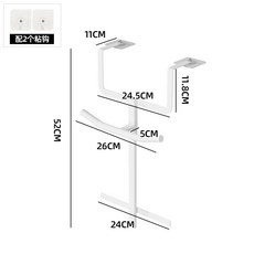 台灣公司貨 門後書包置物架 掛架鉤 學生背包窄收納架 收納神器 入戶臥室空間利用櫃門架子ｘ23, 衣櫃款單層, 1個
