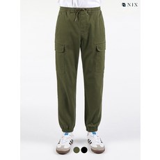 닉스 닉스 남) 코튼 컬러 풀밴딩 카고 테이퍼드 조거(FNQFDYJ150M)