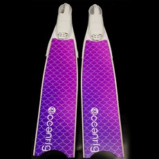 롱핀스티커 수영 튜닝 롱핀 데코 시트지 핀 리더핀, 레인보우 피쉬 스케일