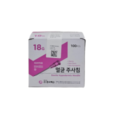 한국백신 일회용 주사침 18G [1-1 2] Needle 니들, 1개