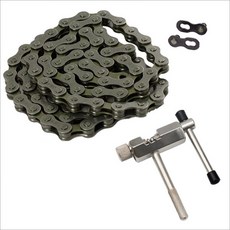 [KMC] HV408 7단 체인 [링크포함] + 체인공구, 1개, 7단용 브라운