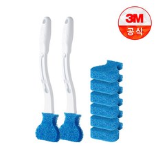 3M 크린스틱 핸들 2+리필 8 변기청소 스타터키트 스카치브라이트, 1세트, 블루