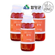 [함양군]딸기엄마양파아빠 지리산에서 수제로 만든 딸기수제청 실속3종세트, 3개, 600g, 1개입