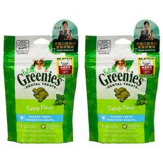 Greenies 健綠 貓咪潔牙餅, 2.1oz, 2個, 舒壓貓薄荷