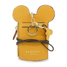 LEECCO 목 파우치 트렌드 스몰 여행용 가죽 학생 ID 카드 홀더 랜야드 넥 파우치 백 동전 지갑 여성 어린이 여아용 레드 m 193480