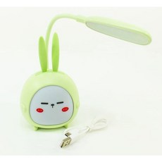 토끼 LED 미니 무드등 아이방 테이블 조명 인테리어소품 홈데코, 그린, 그린