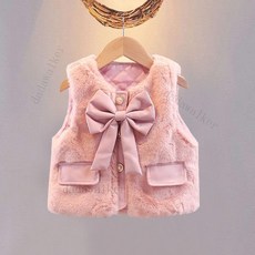 秋冬仿皮兒童公主外套加厚毛毛坎肩寶寶新款馬甲背心外穿女童洋氣