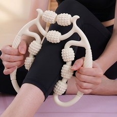 로즈롤리 허벅지 종아리 셀프 다리 마사지 롤러, 크림화이트, 1개