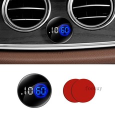【熱銷 】 車用時鐘 汽車 車用時鐘星空夜光 鐘錶 車內用 電子錶 儀表臺 時間表 石英錶 隨意貼, 觸摸液晶電子錶【配2片雙面膠】, 1個