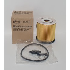 CARNOL 올뉴K3 전용 오일필터 호환 (26350-2M000), 1개, 올뉴K3 26350-2M000