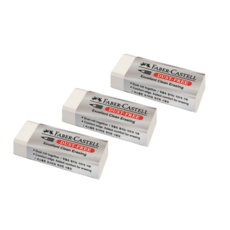 파버 카스텔 더스트프리 지우개 대, 62mm 대형 화이트, 3개