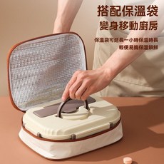 316不鏽鋼便當盒 保溫飯盒 學生/上班族適用 可微波爐加熱, 1個, 316奶白,歐式4格