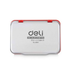 得力 Deli 金屬質感, 1個, 【紅色】9891 快乾印泥 速乾印泥