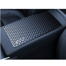 DAVISS汽車儀表板防滑墊格紋款 防曬防滑 簡約時尚提升內裝質感, 黑, 小:130*80mm