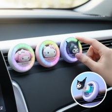 산리오 써클 LED 차량용 방향제 송풍구 걸이형 자동차 방향제, 1개