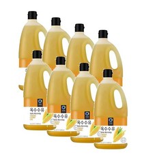 청정원 옥수수유 100% 옥수수씨눈, 8개, 1.8L
