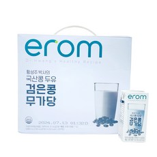 이롬 [황성주] 국산콩 두유 검은콩 무가당 190ml x 100팩, 80개