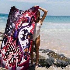 애니메이션 비치 수영 타월 흡 수건 선물 여행 캠핑, 1개, J. z1