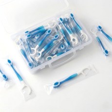 HYLEBOR 65팩 미니 일회용 칫솔 - 5-in-1 미리 붙여진 여행용 칫솔 치약 치실 및 피크 포함 호텔 캠핑 비행 자동차 손님용 - 성인 및 가족을 위한 구