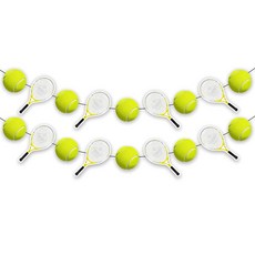 테니스 화환 장식 - 스포츠 테마 생일 파티 용품 성인용 그린 & 옐로우 공 배너 생일 축하 및 팀 모임을 위한 195092, Seyal Tennis Garland Decoratio