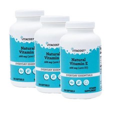 비타코스트 내추럴 비타민E 400IU Vitacost Natural Vitamin E, 3개, 250정