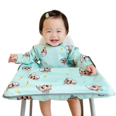 벨베이비 식탁일체형 방수 턱받이 긴팔 완전커버 라지, 1개, (리뉴얼)호랑이, 1개입