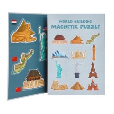 세계 랜드마크 나라이름 배우기 자석퍼즐 입체 애기 4살 요양원 놀이학습 3D, 1개