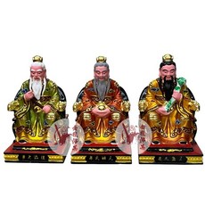 金龍佛具 3寸6 三清道祖 迷你神像 小神尊 小神明 神明用品, 1個