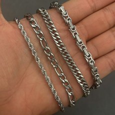 써지컬스틸 남성 체인팔찌 4종