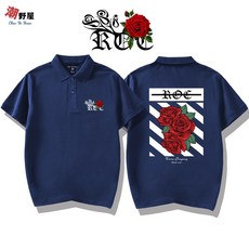 潮野屋 個性玫瑰POLO衫 短袖上衣 WPD-656