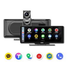 PQONE 카플레이 모니터 10.26인치 오토 안드로이드 애플 무선 블루투스 블랙박스 후방카메라, 본품10.26"+전방카메라+64GB SD카드+ADAS