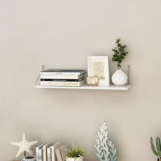 루체트리 벽선반 공간데코 50x15cm 화이트 무타공 우드선반 인테리어