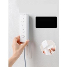 벽걸이 멀티탭 정리함 무타공 부착식 공유기 케이블 홀더, 5. 6개 대형 클립 20개