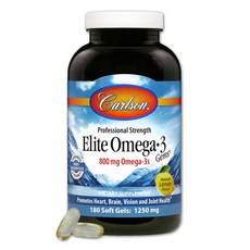 Carlson Omega-3魚油軟膠囊 檸檬口味, 180顆, 1罐