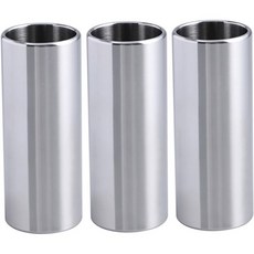 BESPORTBLE 6개 피크 기타 슬라이드 중간 병목 투명 유리 스테인리스 강 전기 베이스 하모닉 강조 뮤지션용